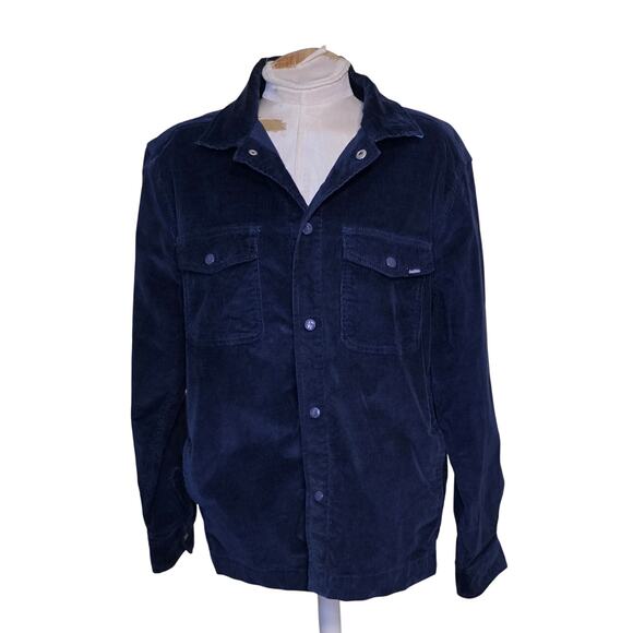 Chubbies Corduroy Overshirt Jacket Men Large Navy Shacket The‎ Cordial - Picture 1 of 7